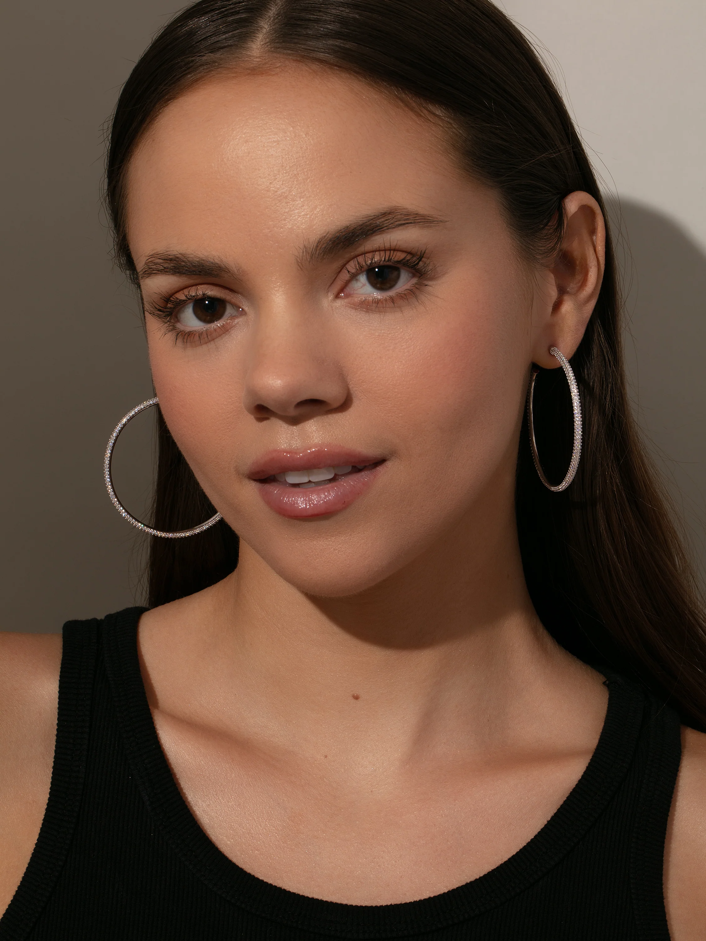 Attention Pavé Hoop Earrings - Image 6