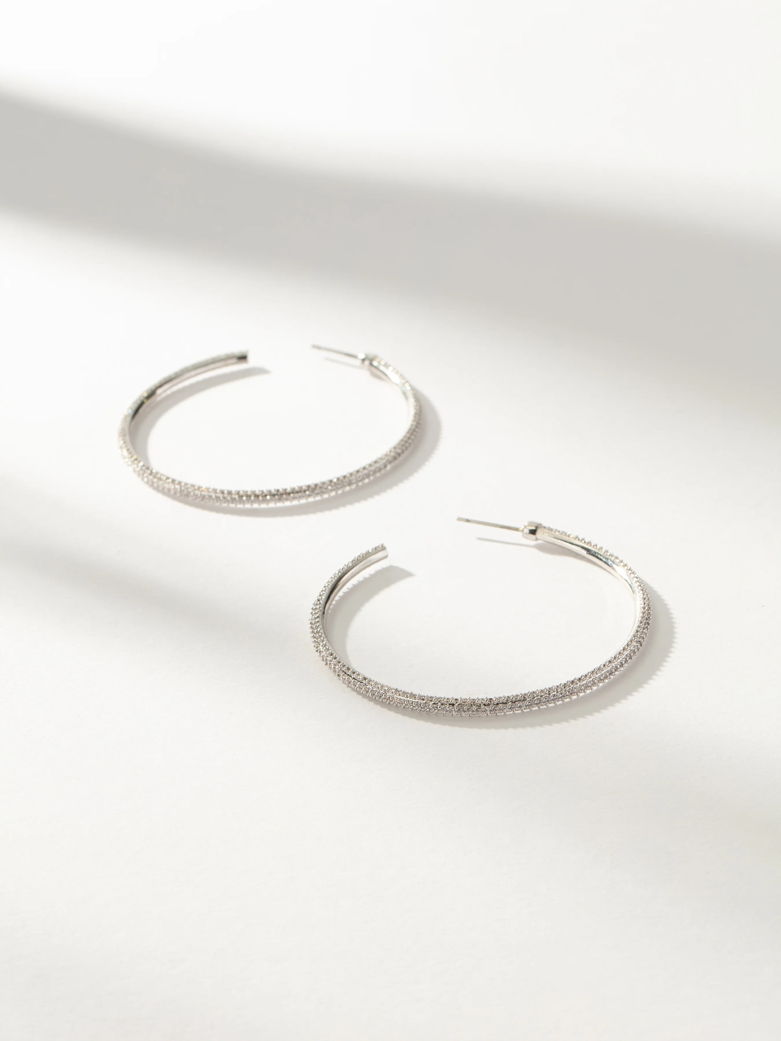 Attention Pavé Hoop Earrings - Image 7
