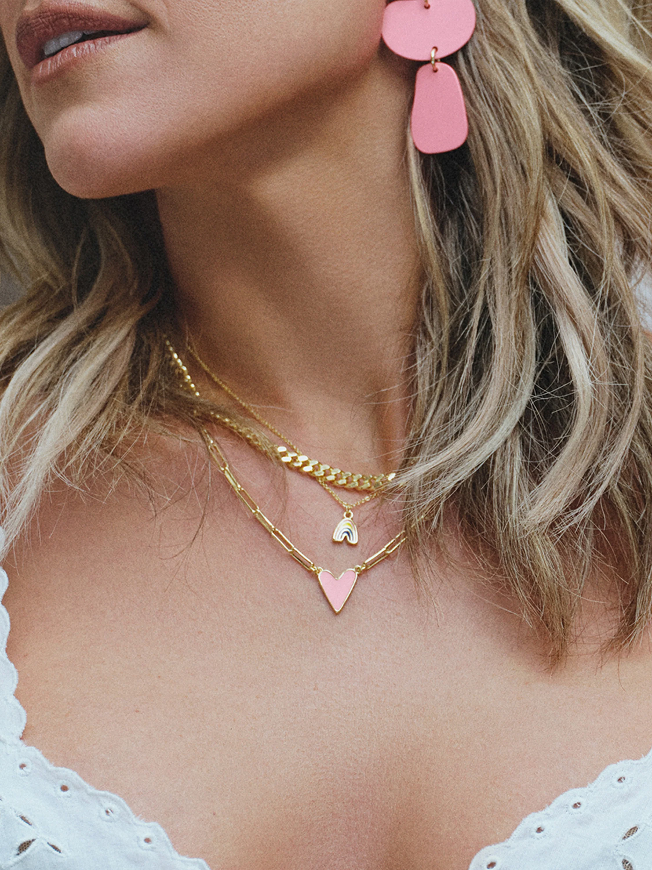 Enamel Heart Necklace - Image 8