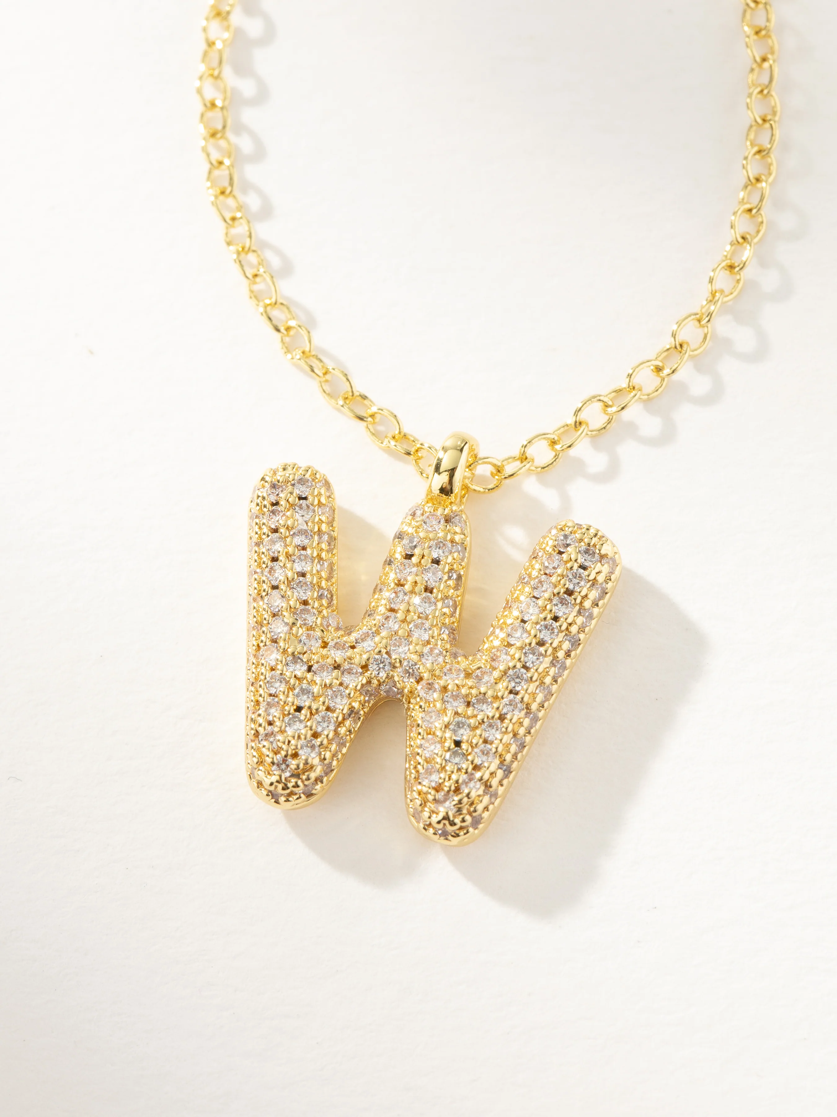 Pavé Bubble Letter Necklace 2.0 - Image 24