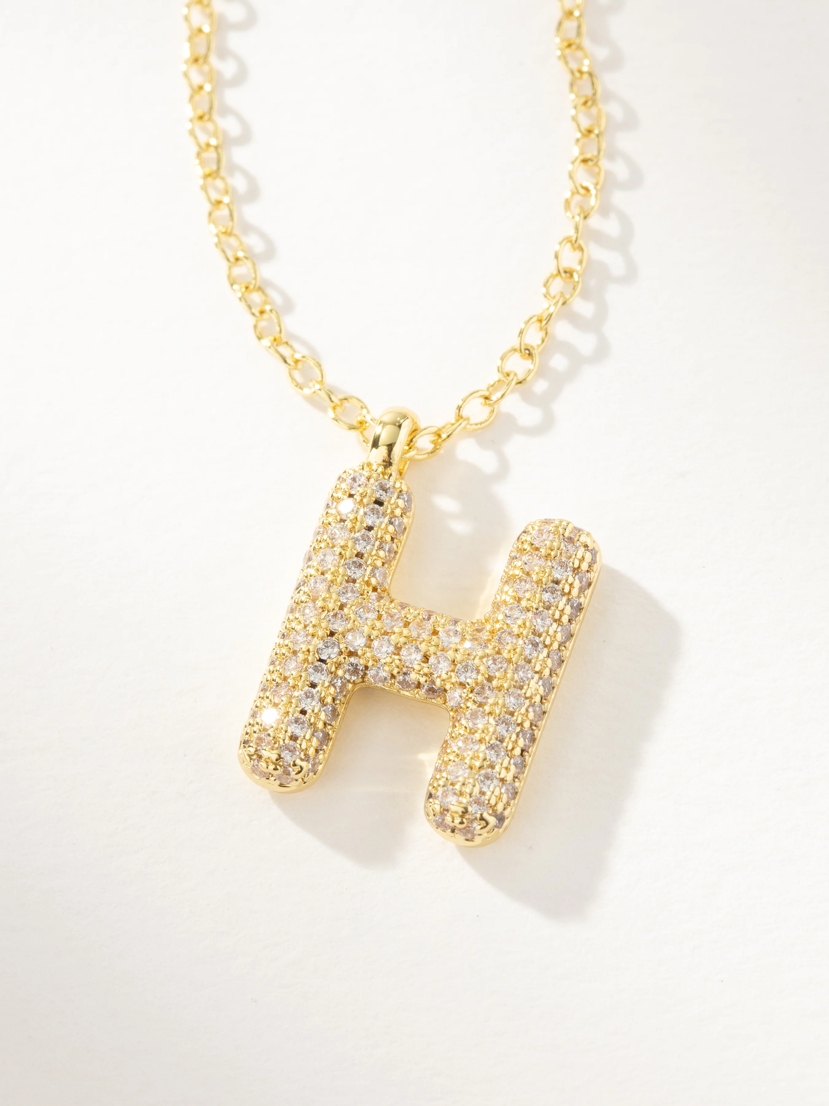 Pavé Bubble Letter Necklace 2.0 - Image 9