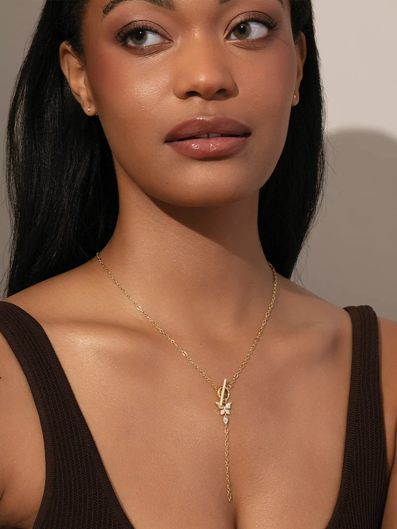 Butterfly Lariat Necklace - Image 2