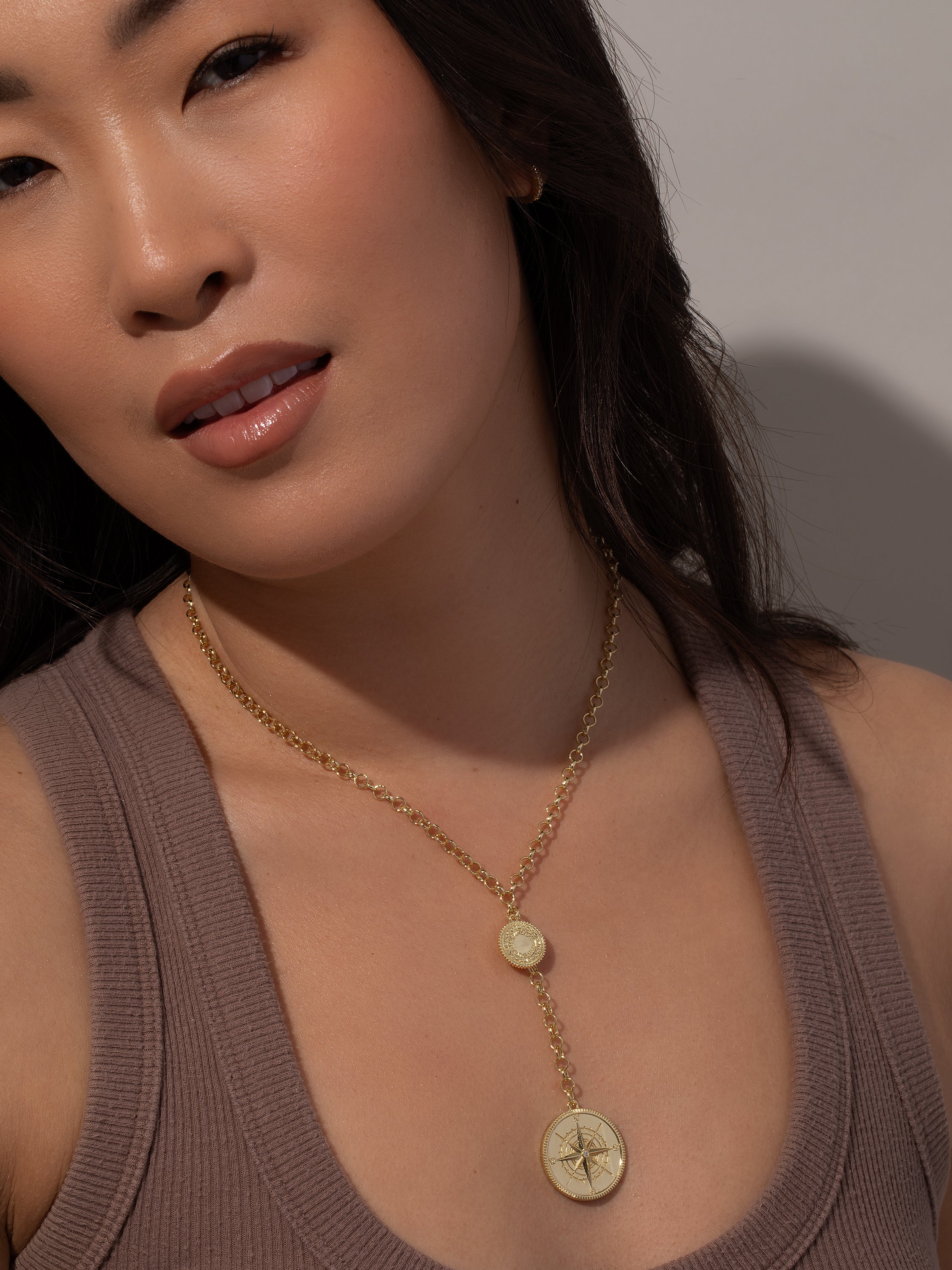 Compass Lariat Necklace - Image 2