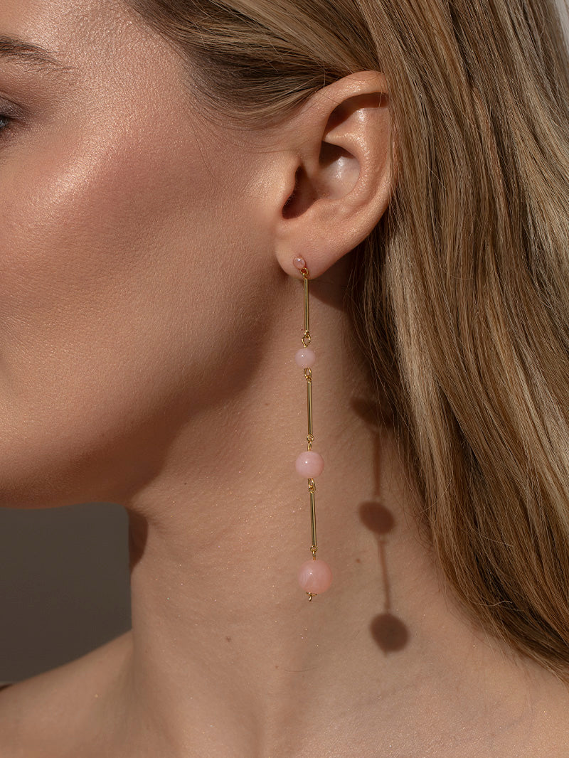 Crystal Ball Dangle Earrings - Image 4