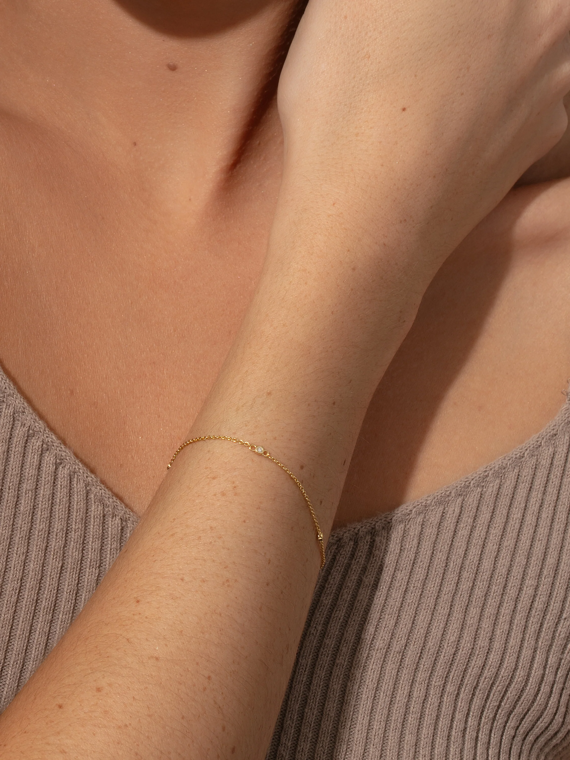 Vermeil Dainty Diamond Bracelet - Image 2