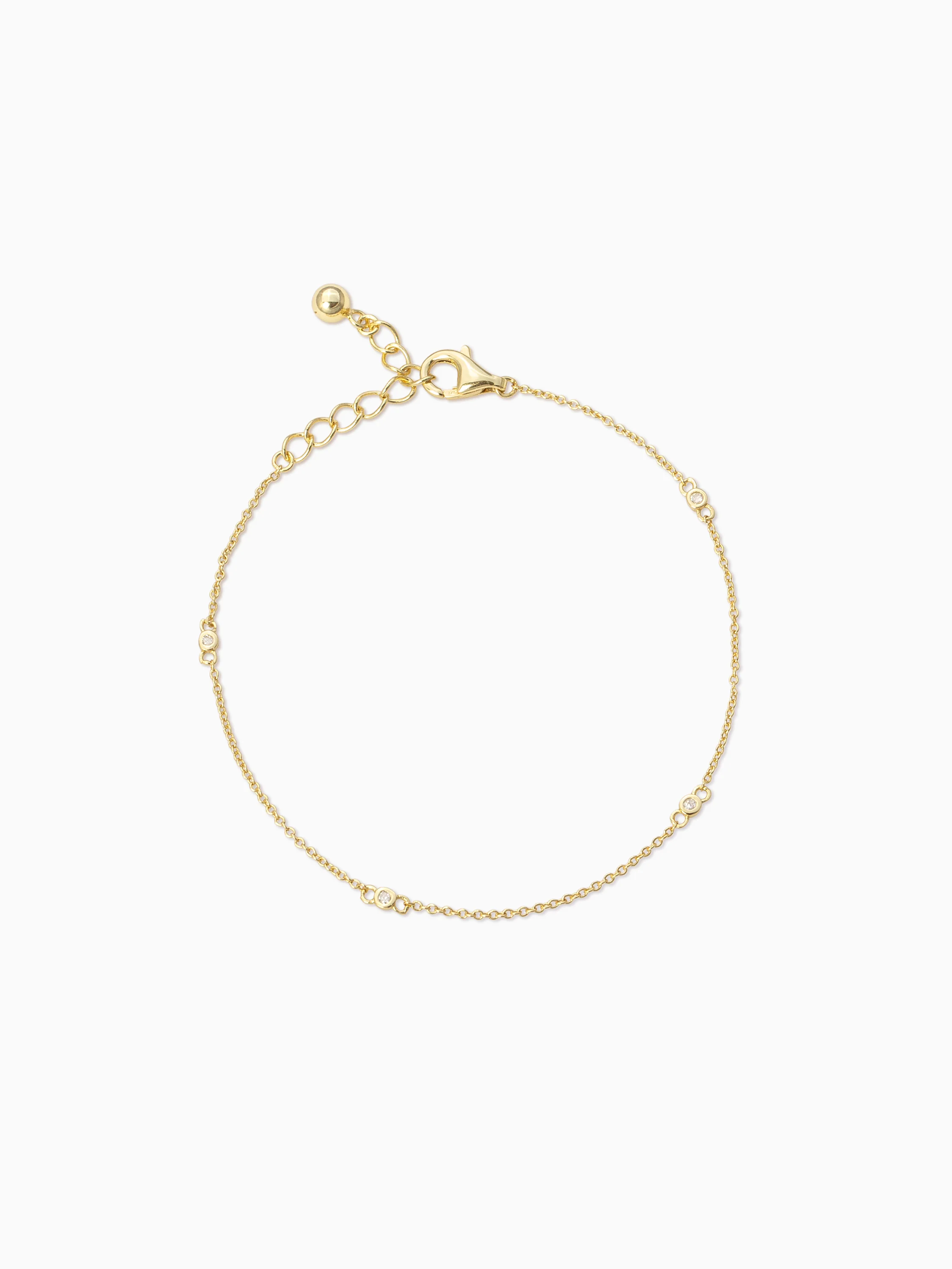 Vermeil Dainty Diamond Bracelet - Image 3