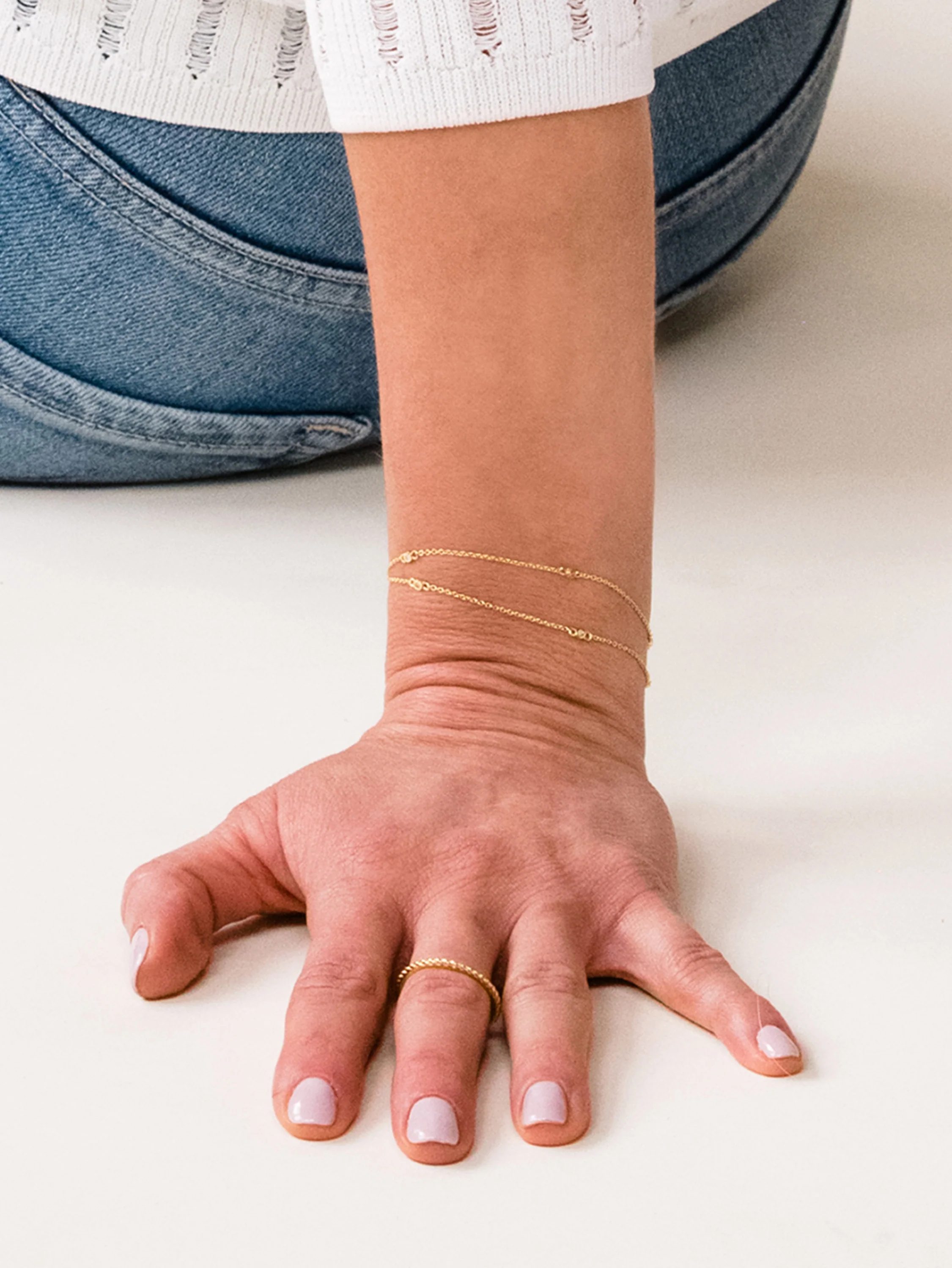 Vermeil Dainty Diamond Bracelet - Image 5