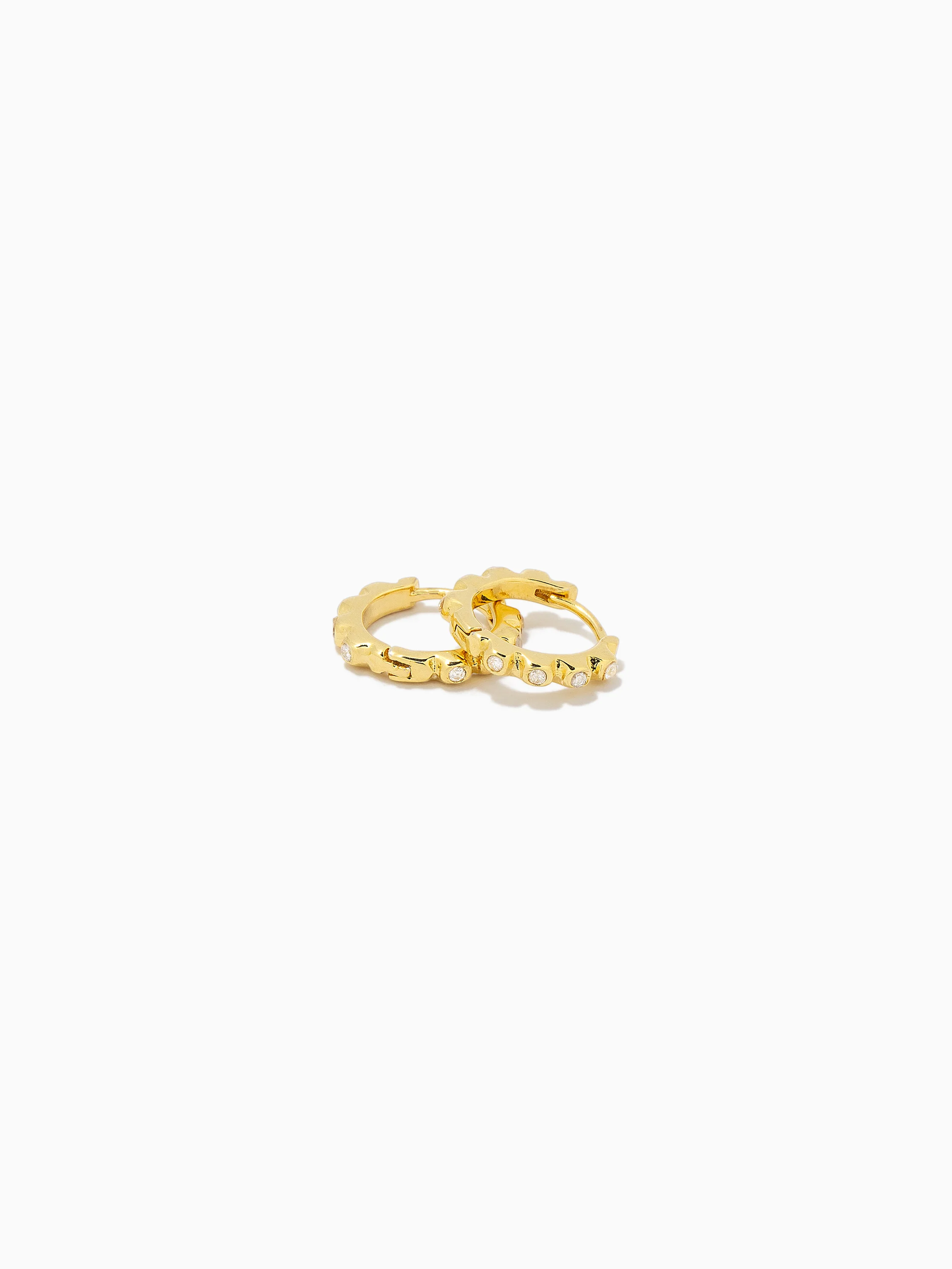 Vermeil Diamond Pavé Huggies - Image 3