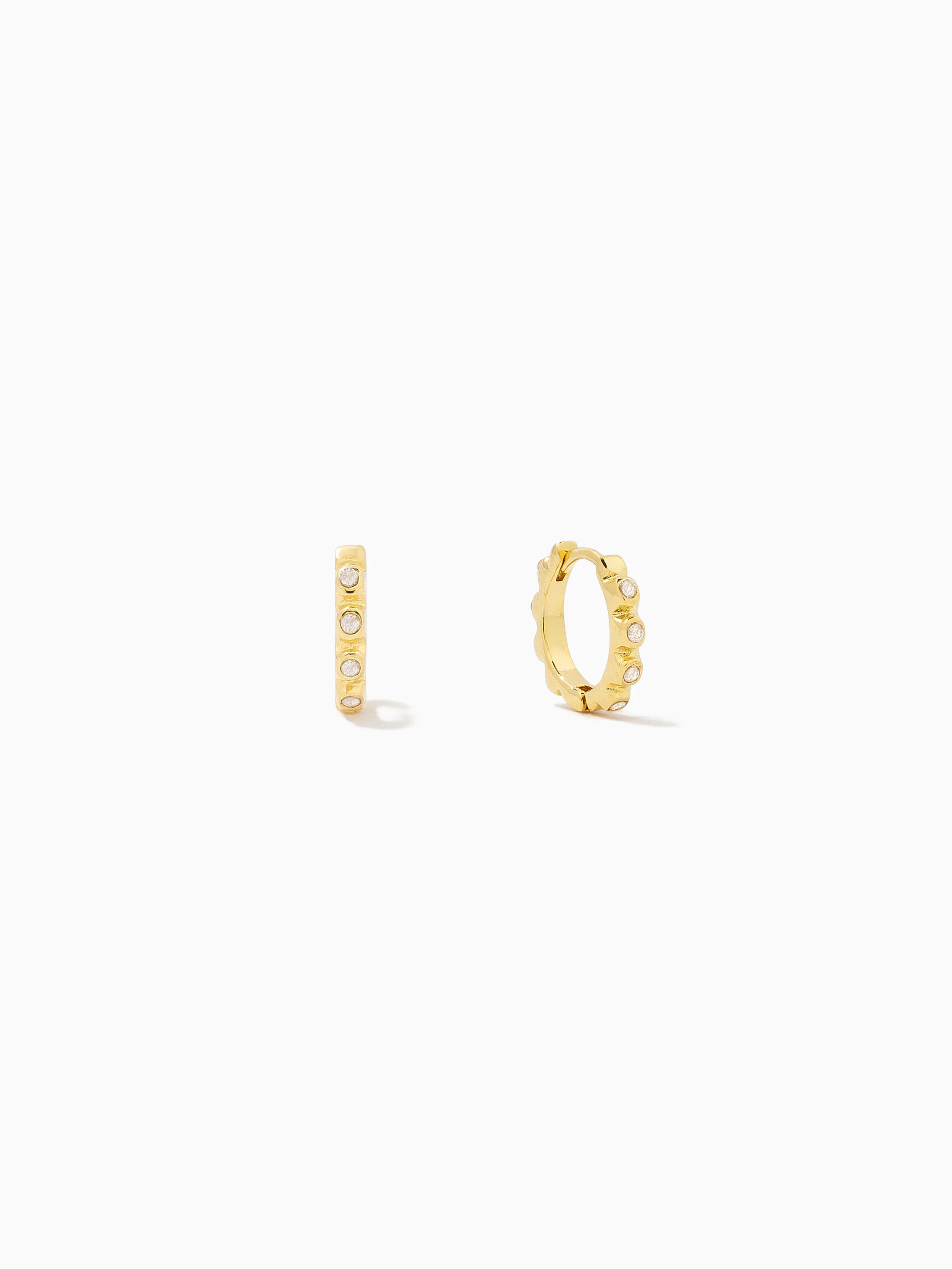 Vermeil Diamond Pavé Huggies - Image 4
