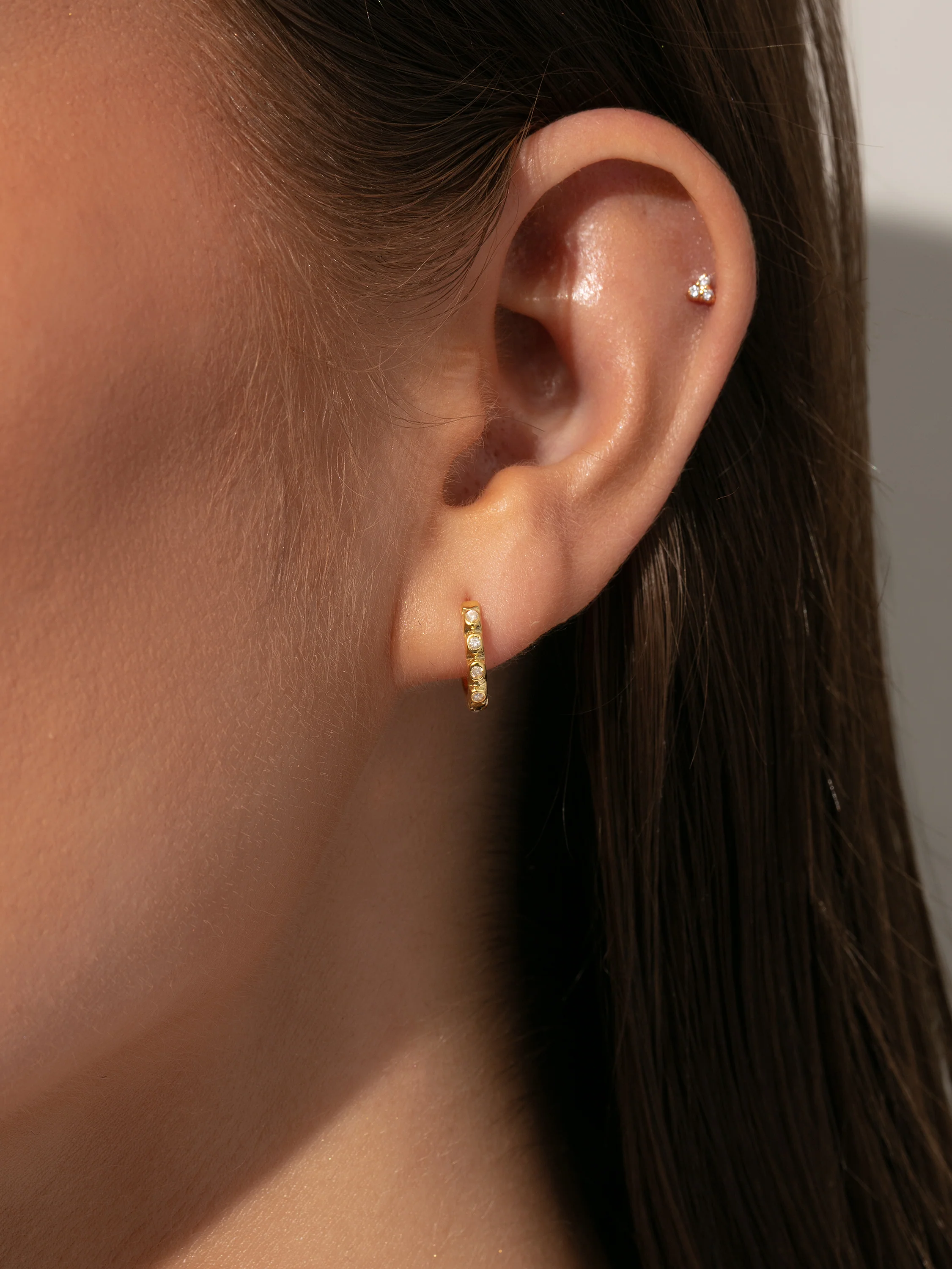 Vermeil Diamond Pavé Huggies - Image 6