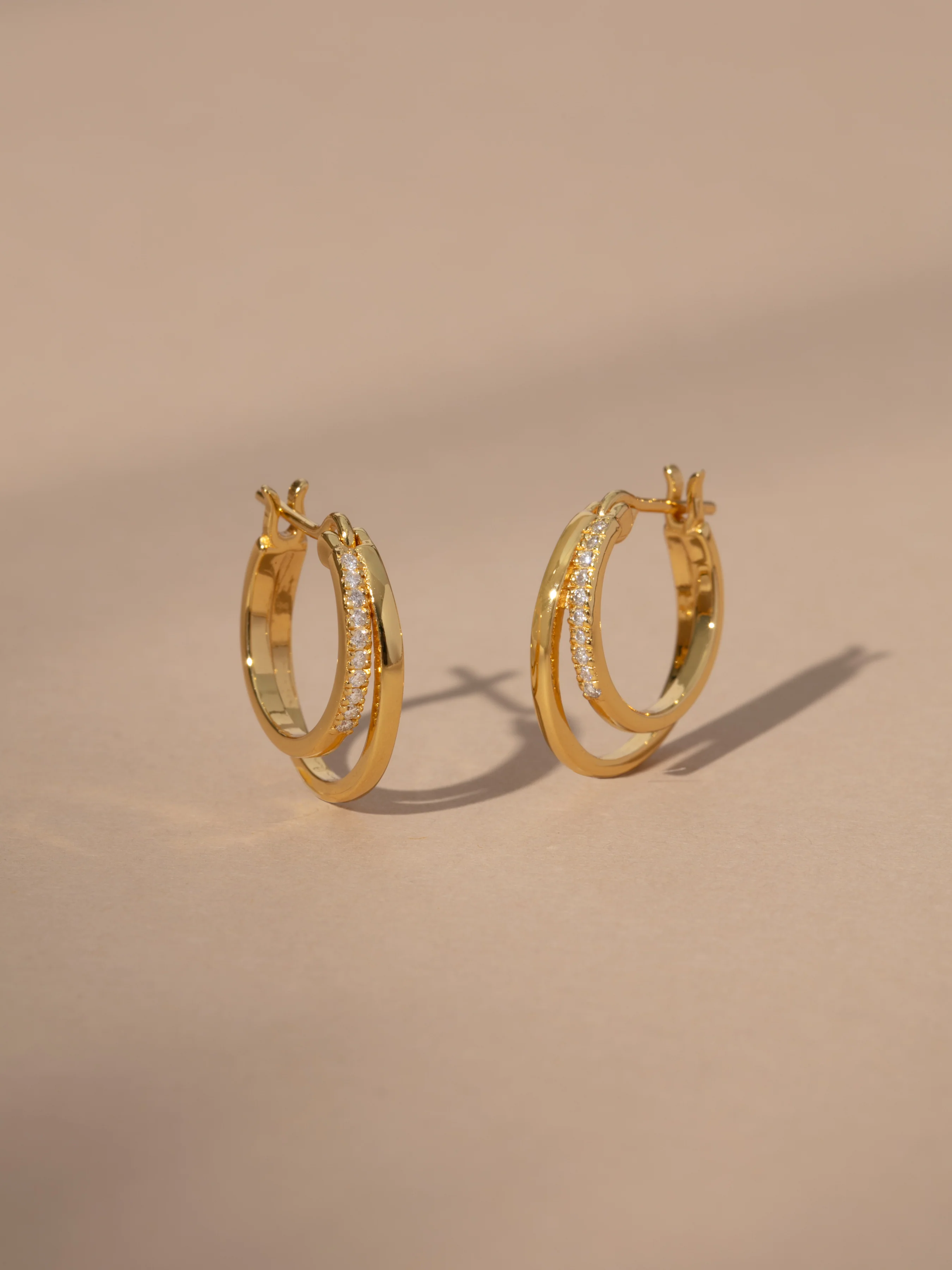 Vermeil Double Huggie Earrings
