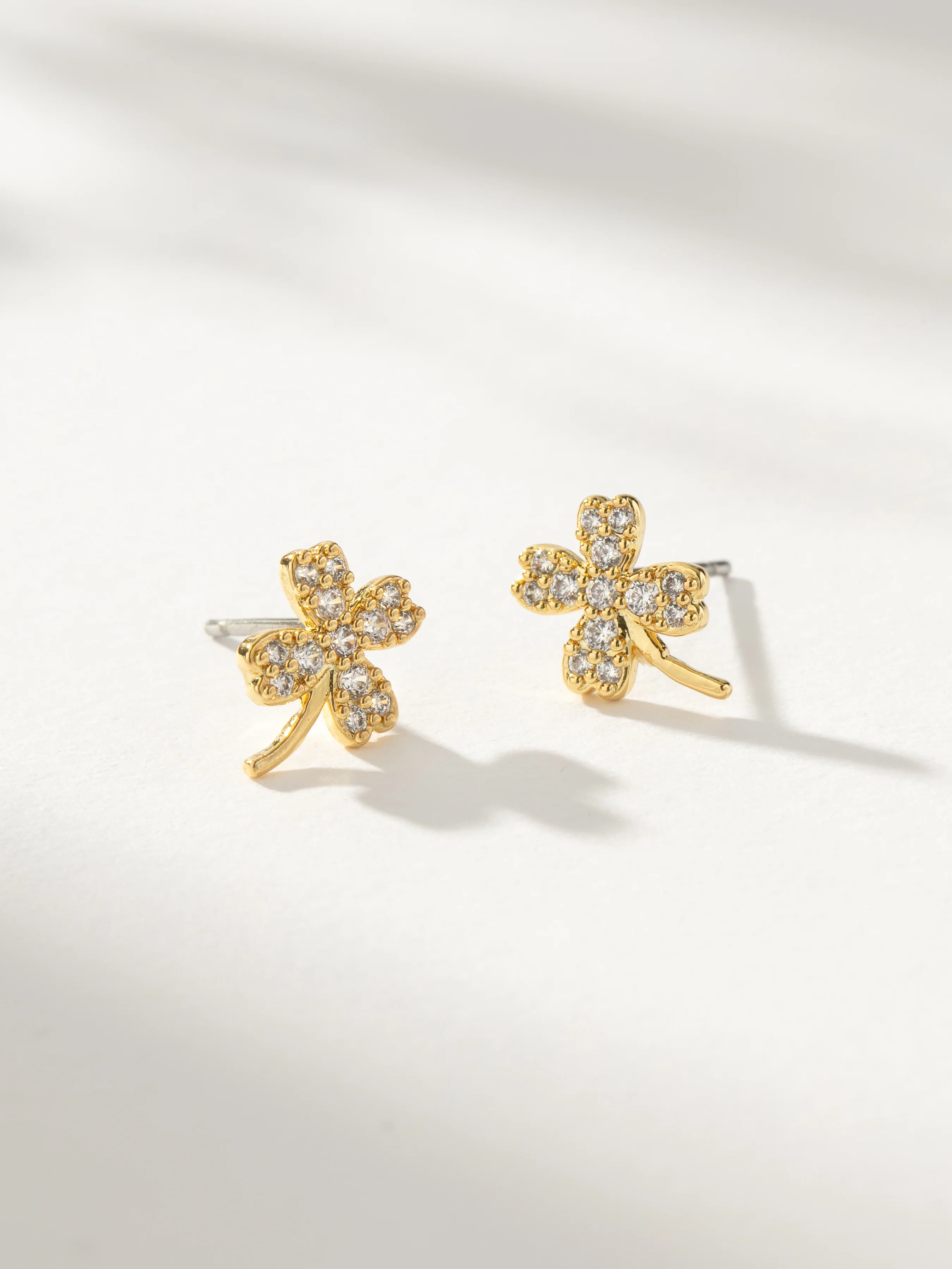 Four Leaf Clover Stud Earrings