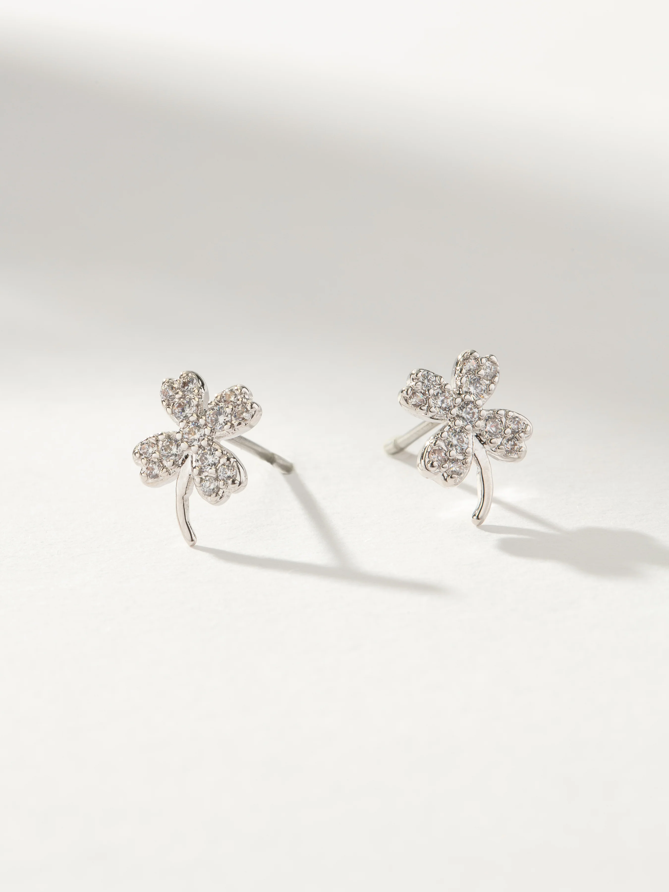 Four Leaf Clover Stud Earrings - Image 4
