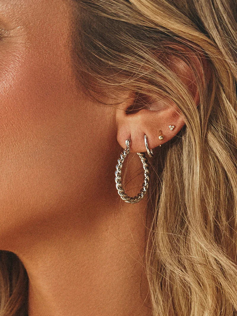 Hidden Pavé Stud Earrings - Image 6