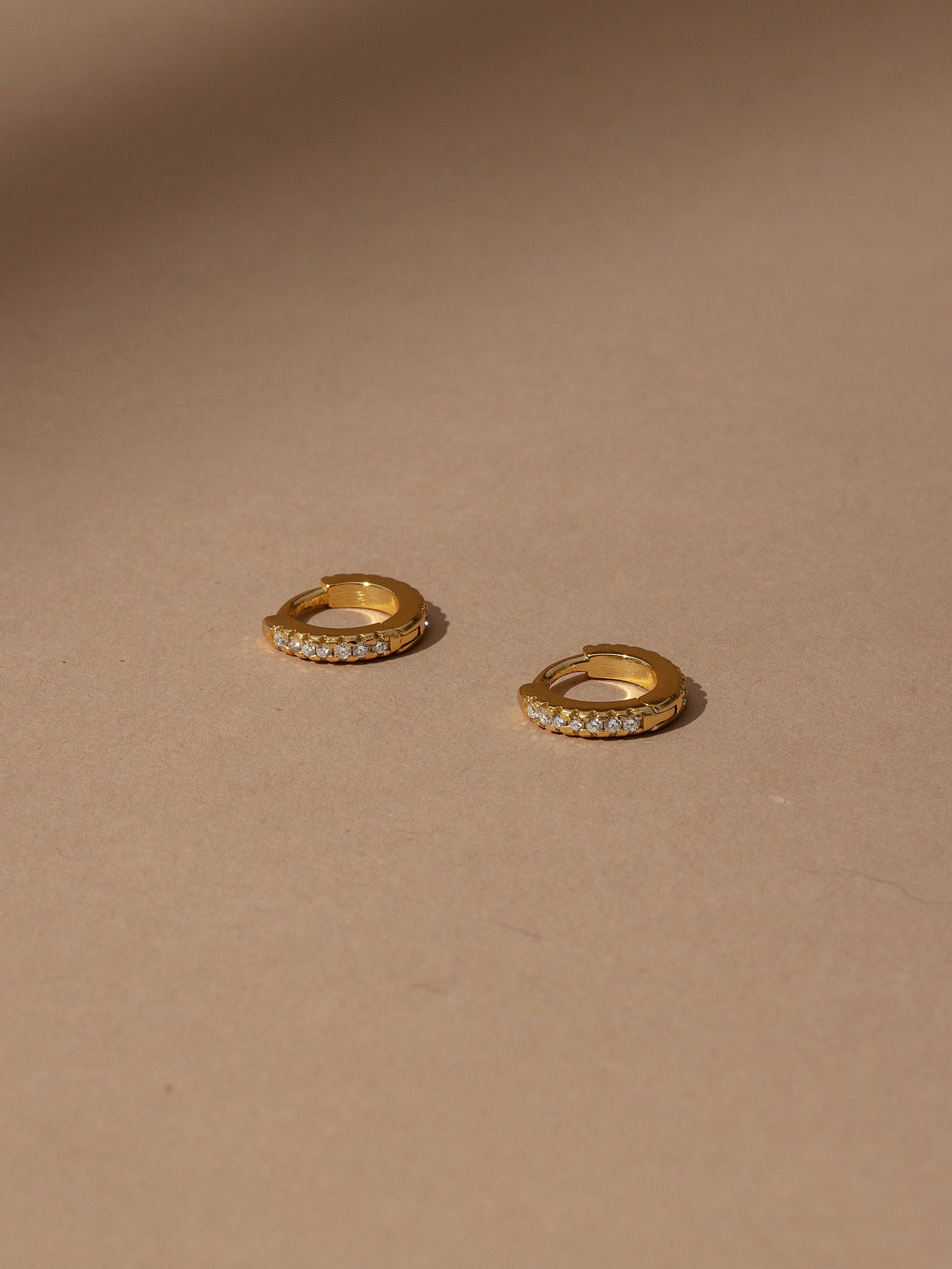 Vermeil Hollywood Pavé Huggies