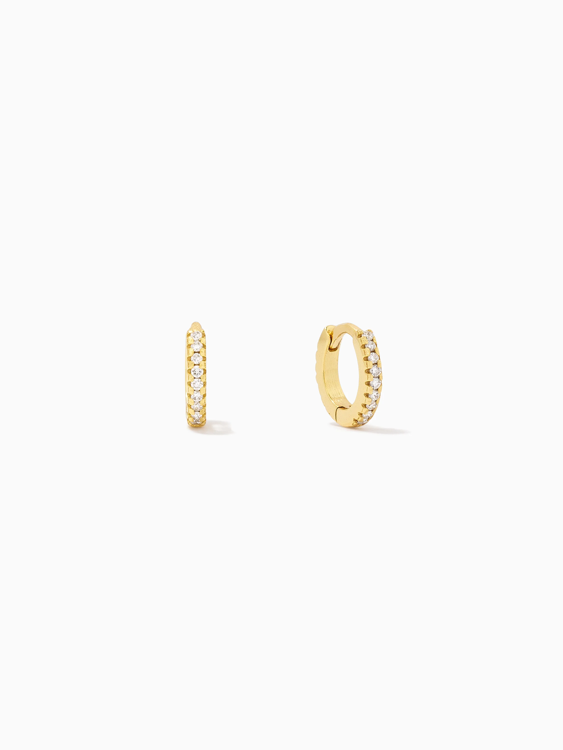 Vermeil Hollywood Pavé Huggies - Image 3