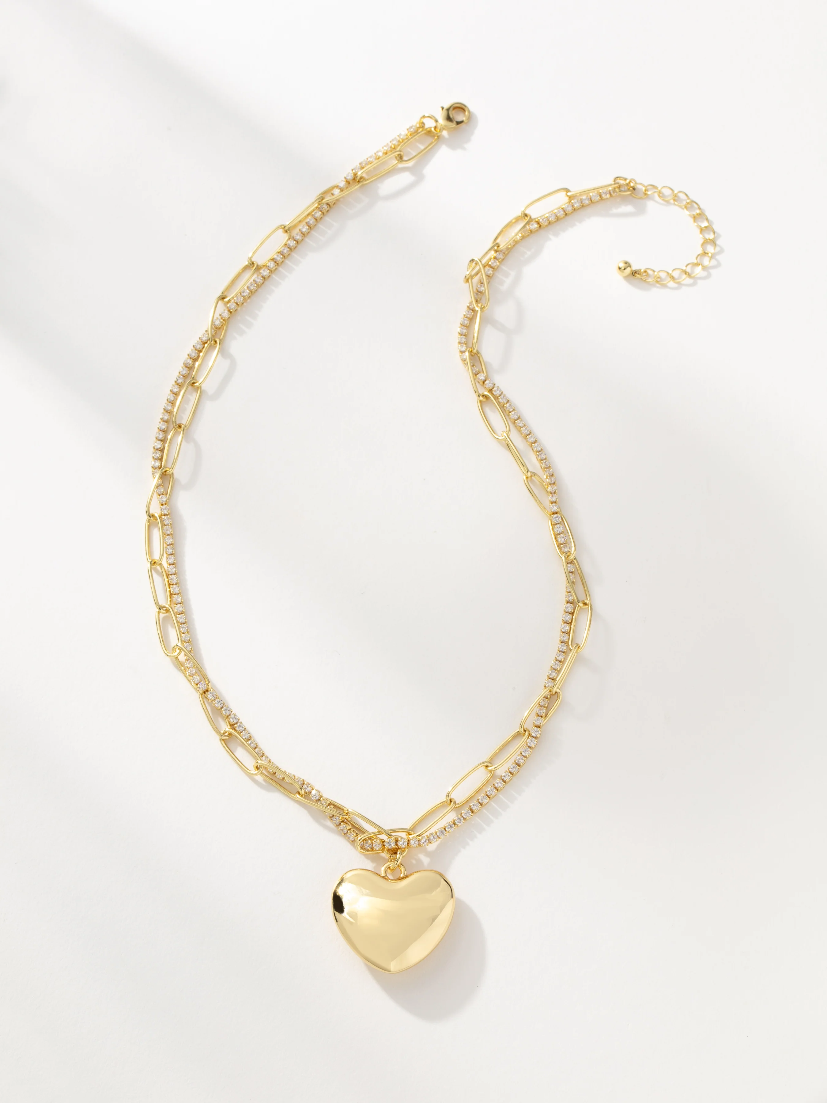Intertwined Chain and Heart Necklace - Image 2