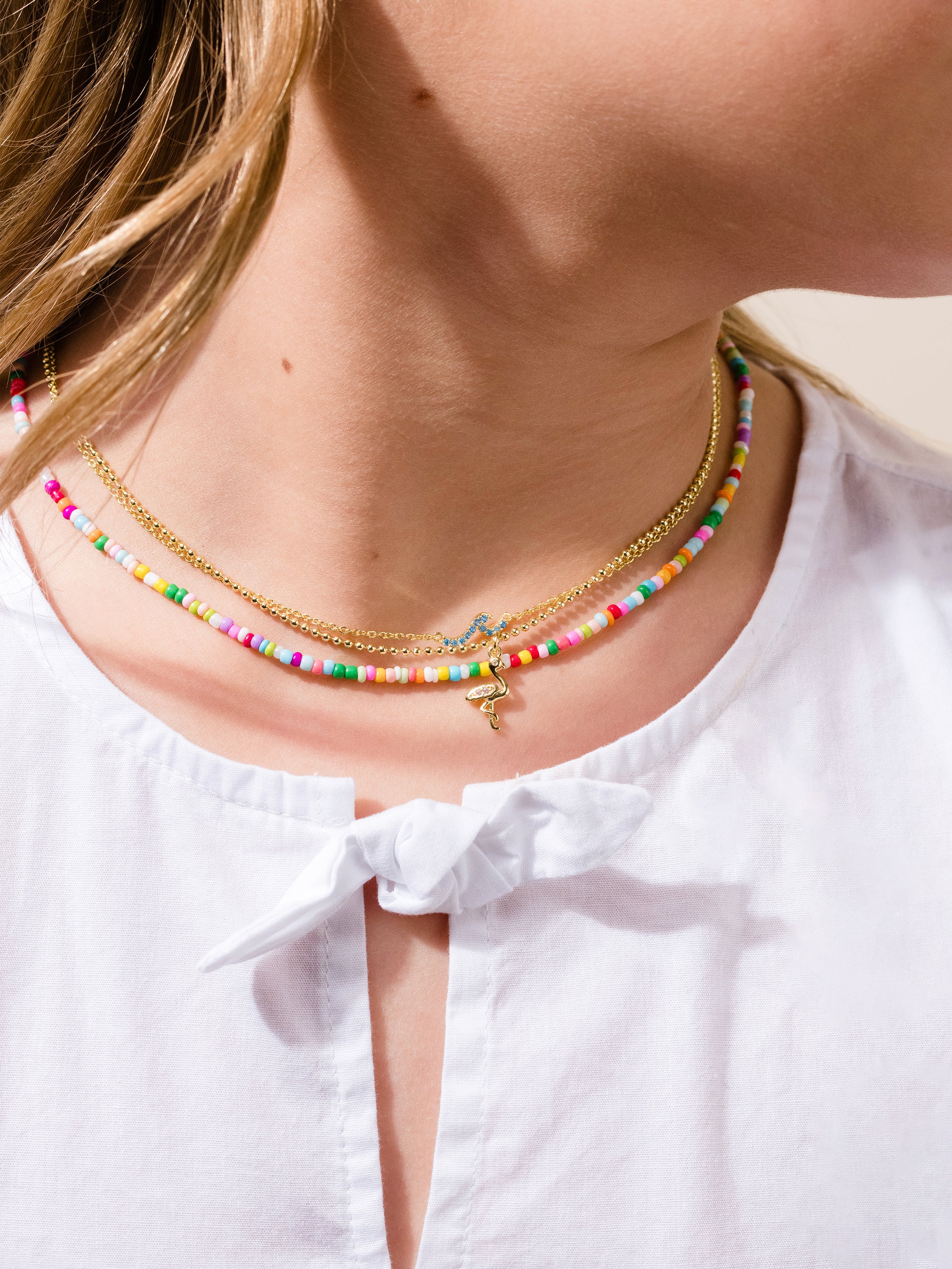 Kids' Wave Chain Necklace - Image 2