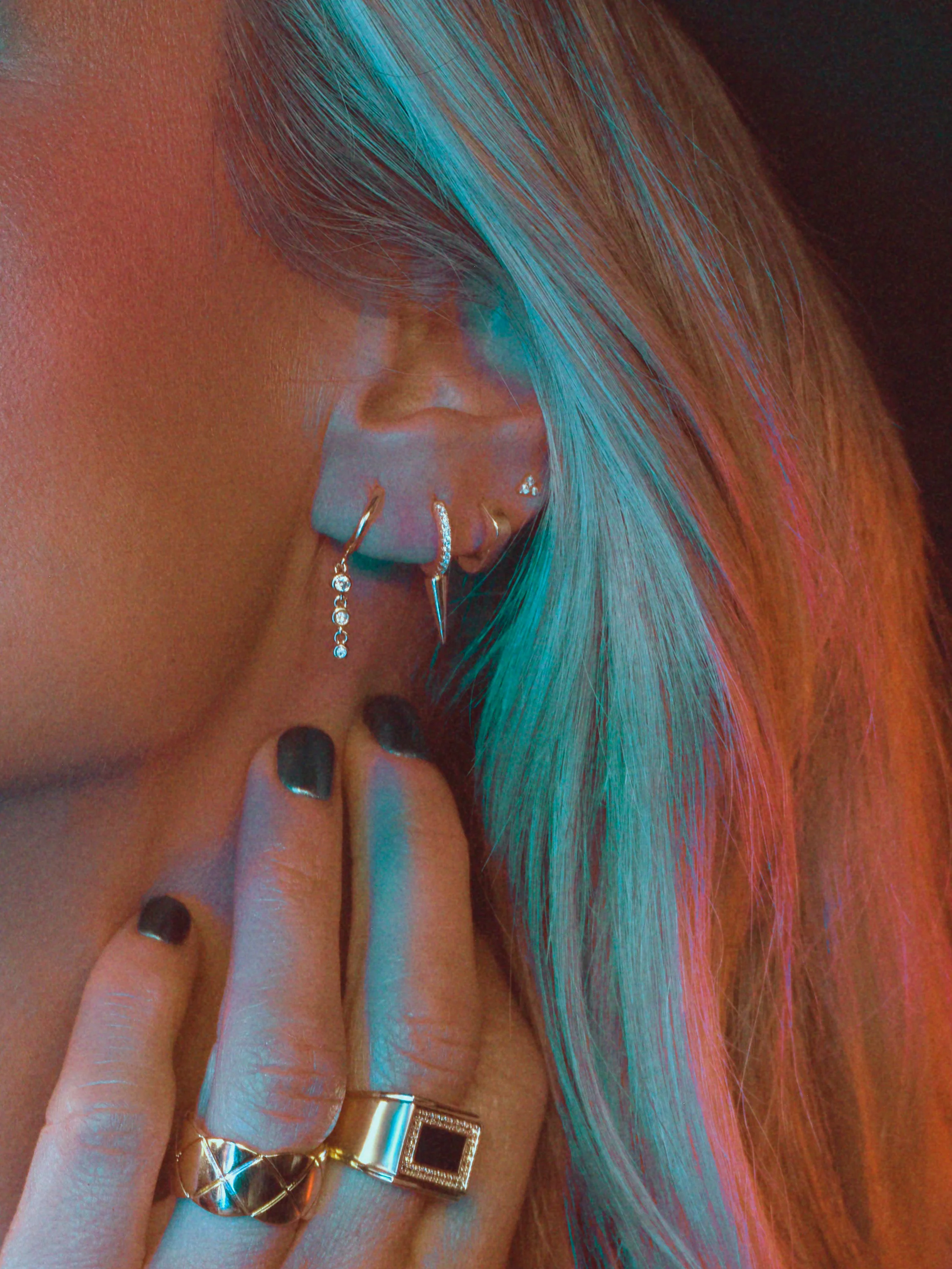 Killer Spike Huggie Earrings - Image 3