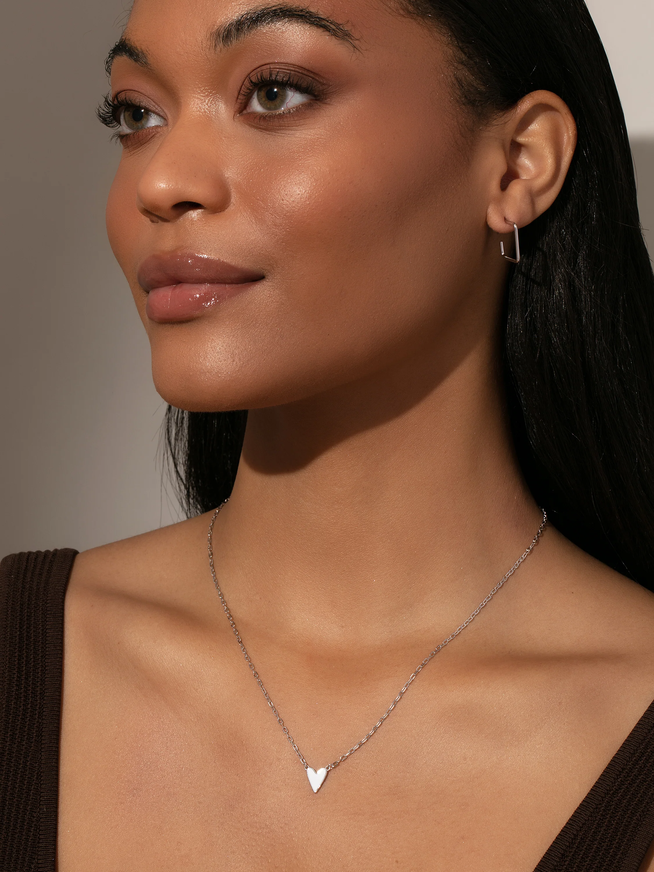 Mini White Heart Necklace - Image 2
