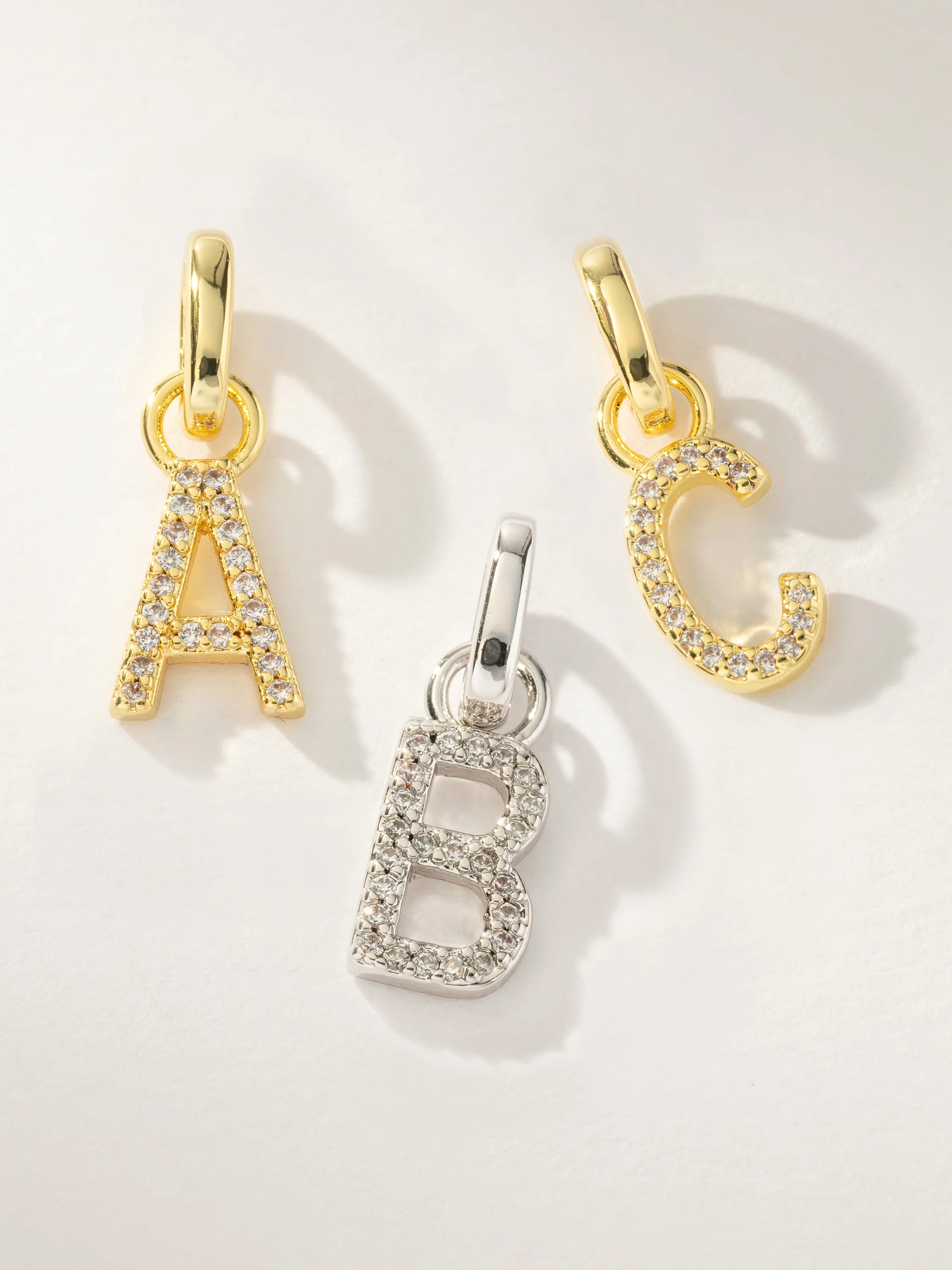 Pavé Letter Charm