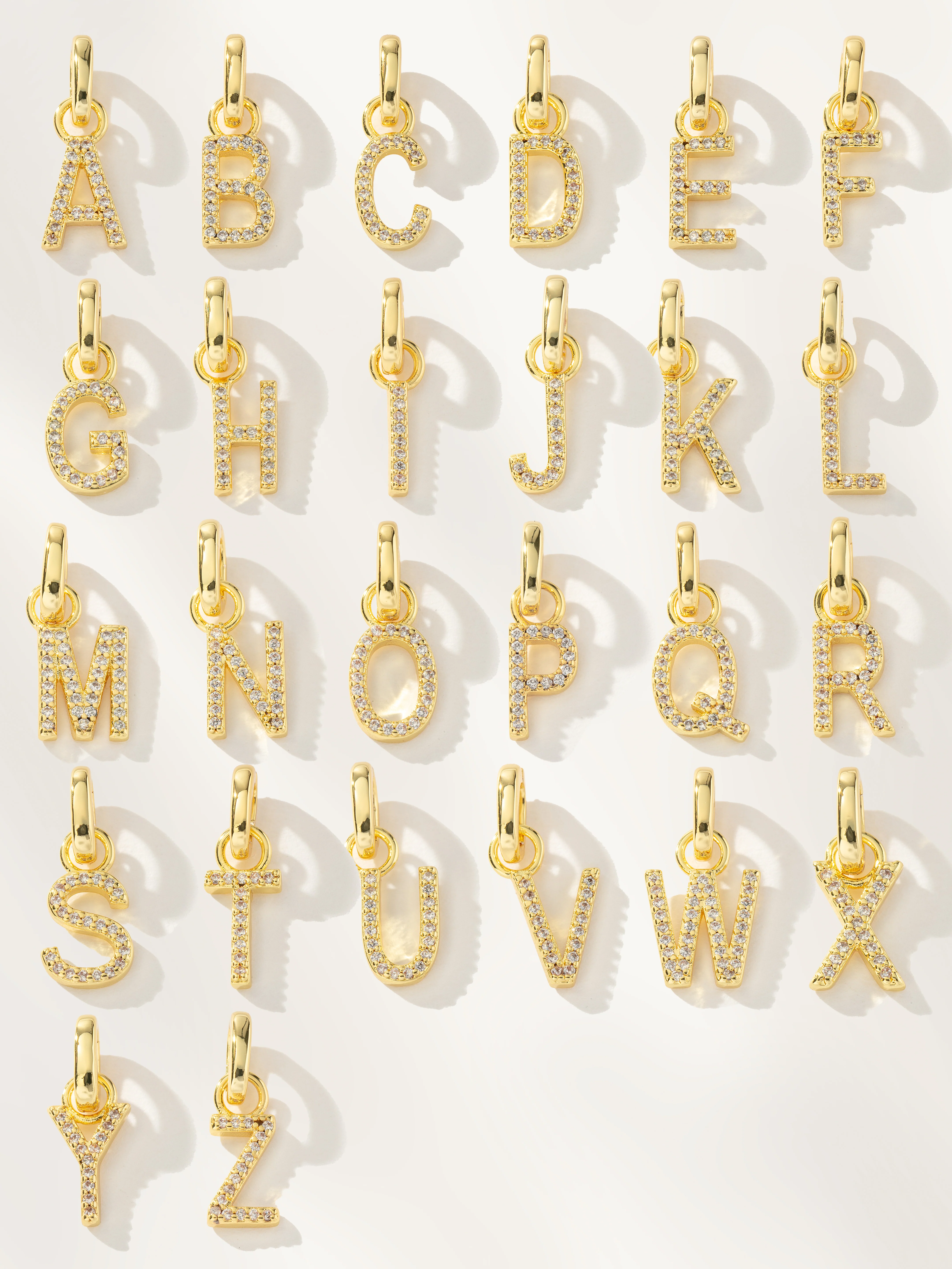 Pavé Letter Charm - Image 30