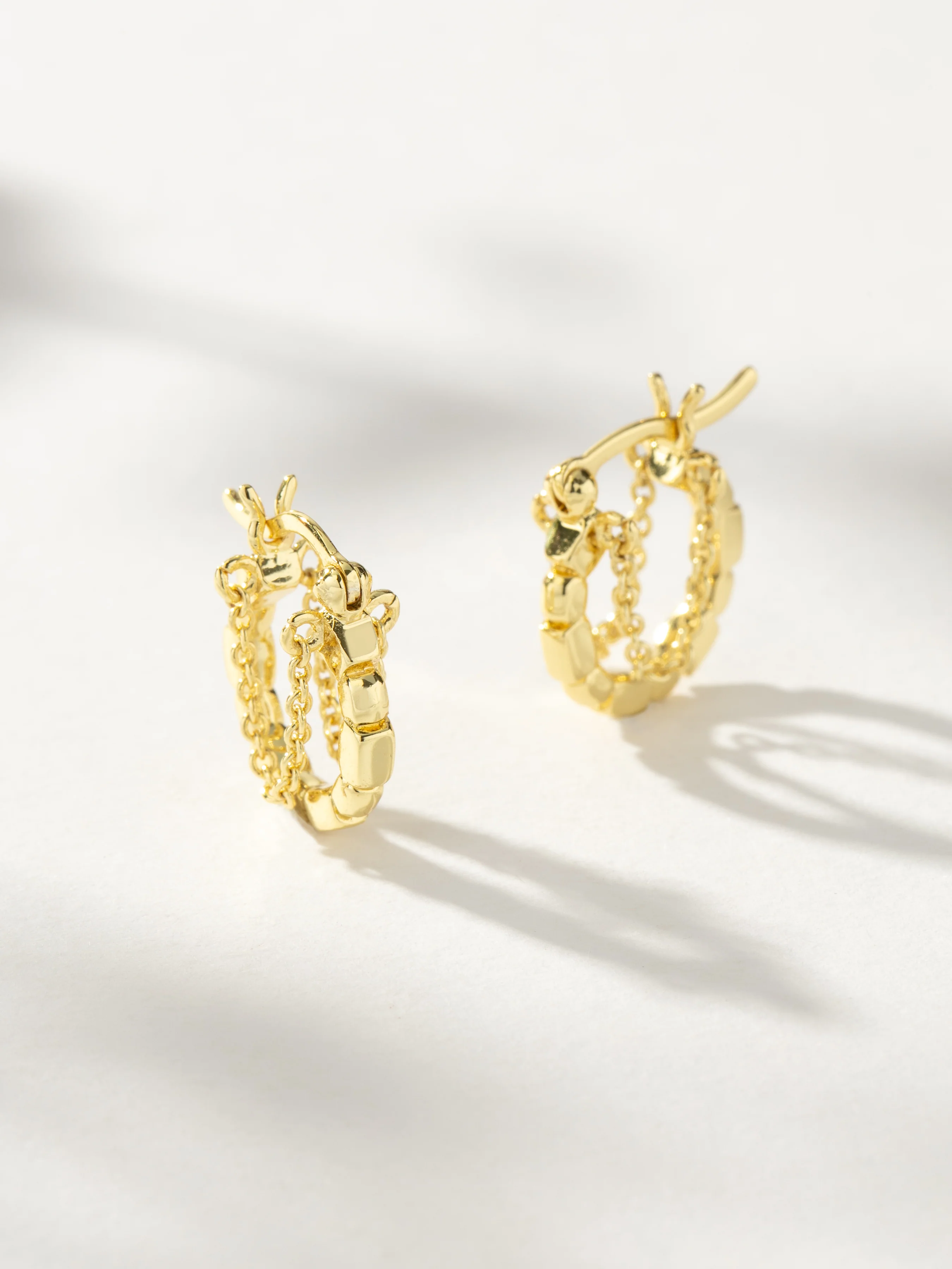 Risk Chain Huggie Earrings
