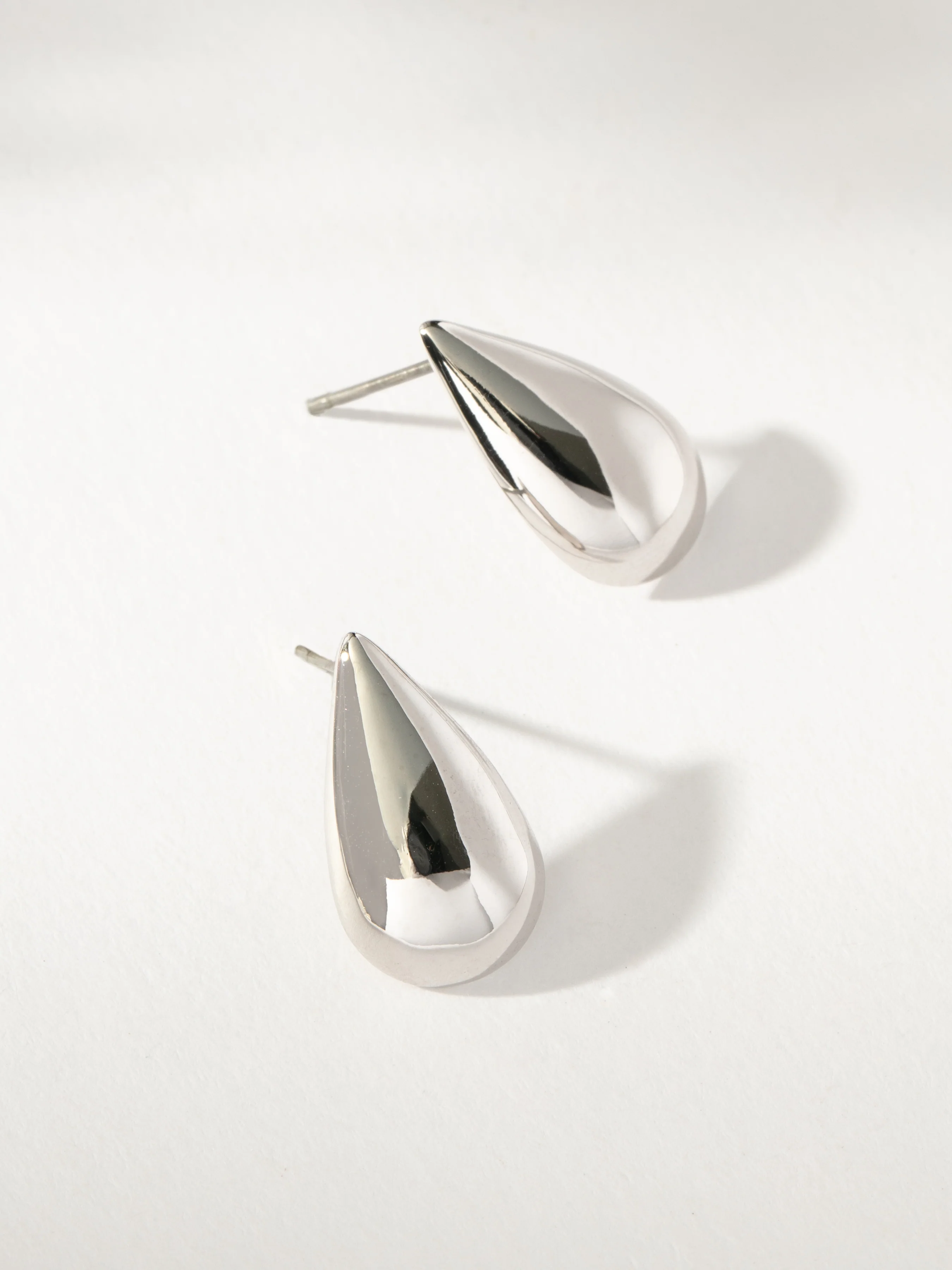 Teardrop Stud Earrings - Image 5
