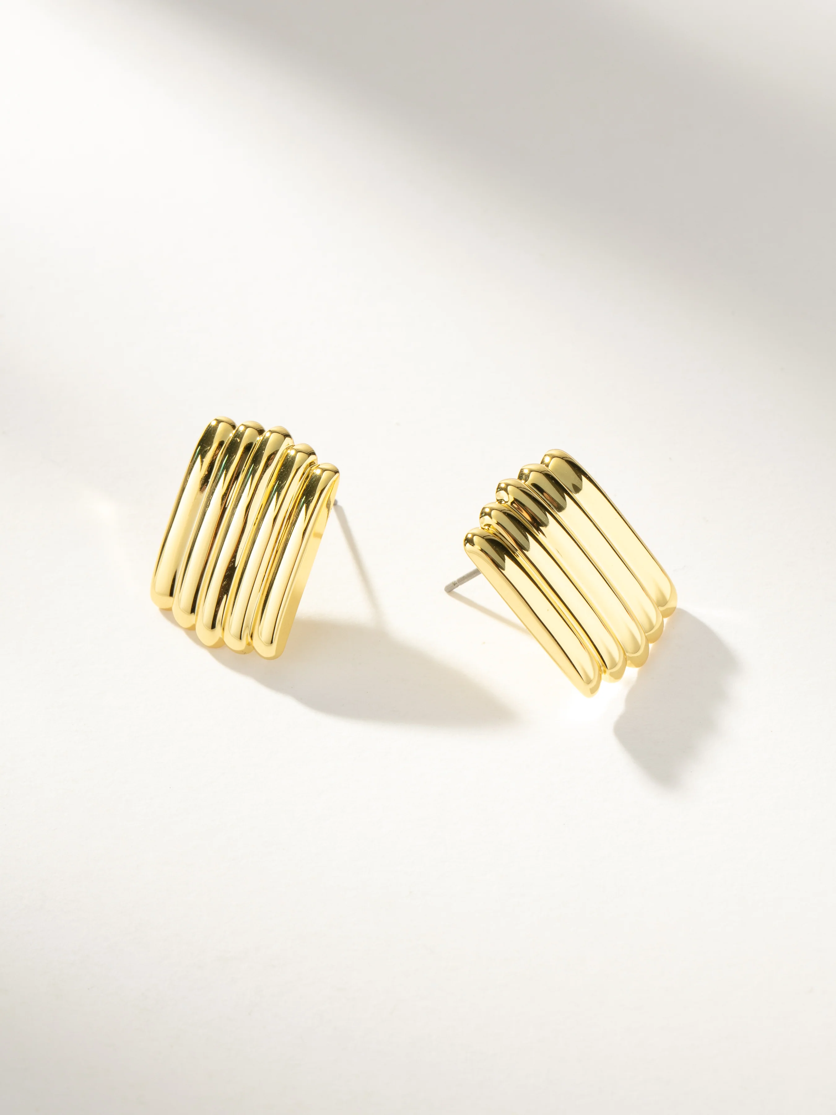 Tough Ribbed Statement Earrings - Image 2