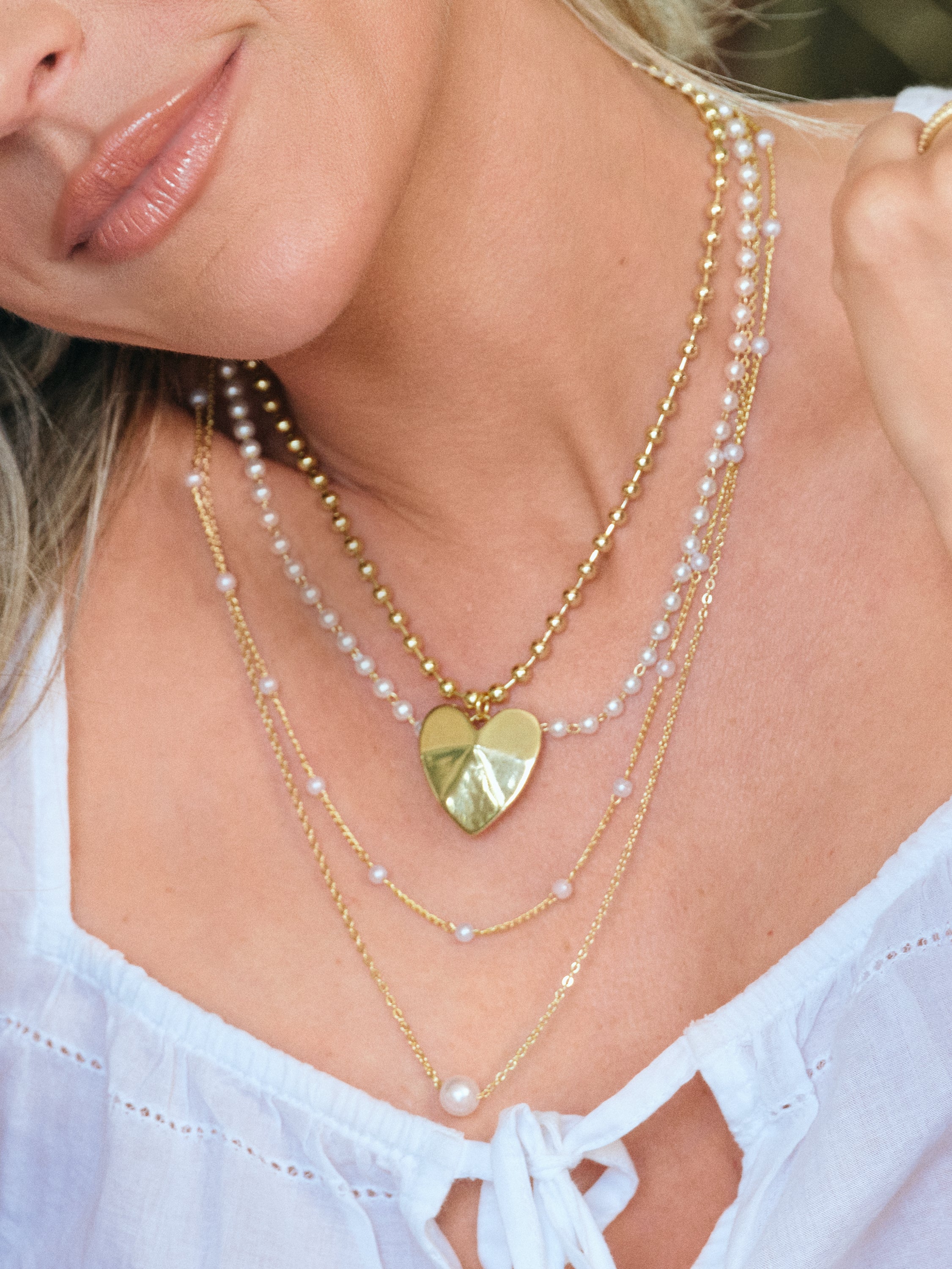 Triple Layer Pearl Necklace - Image 5