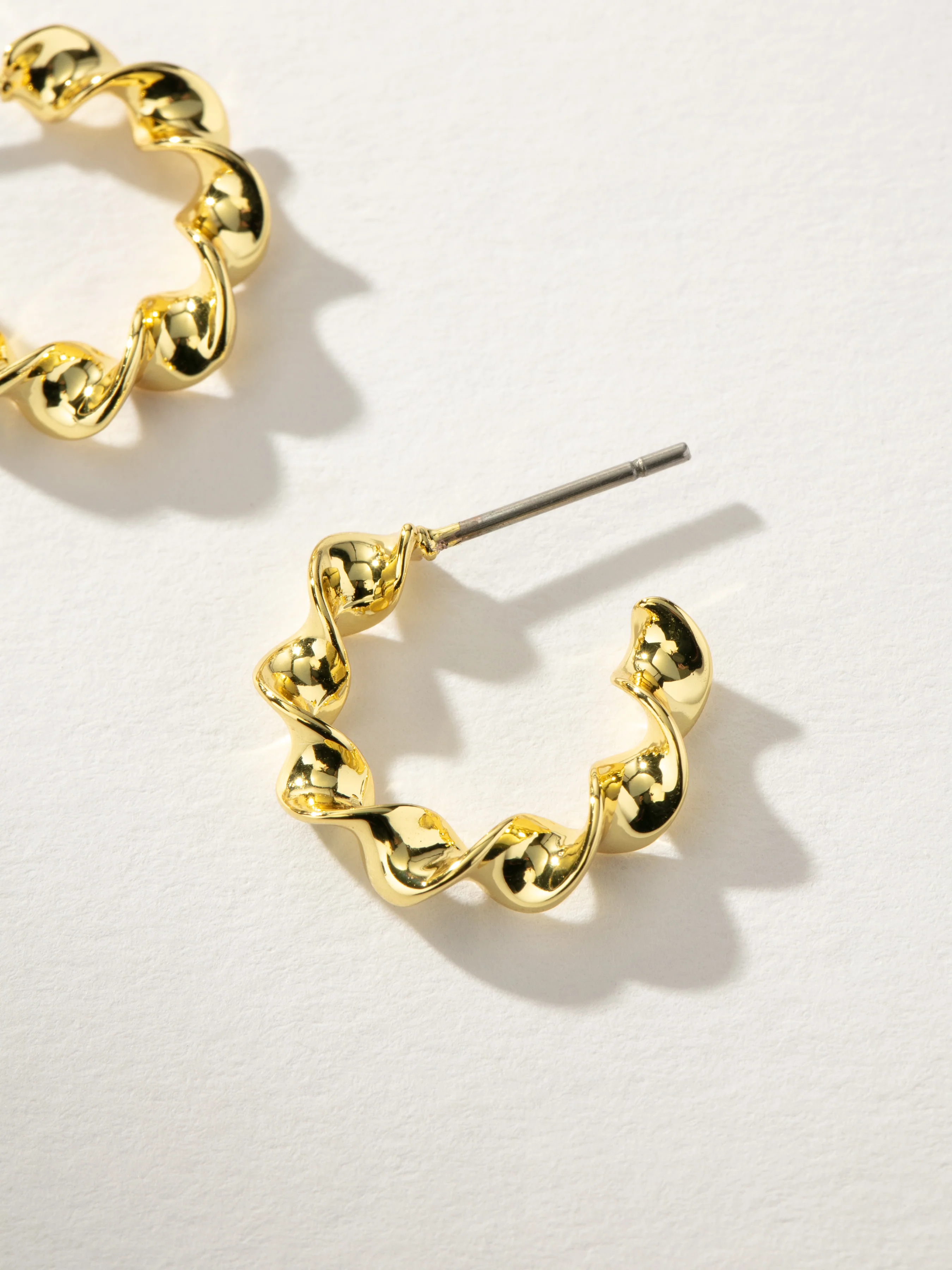 Twist Mini Hoop Earrings - Image 3