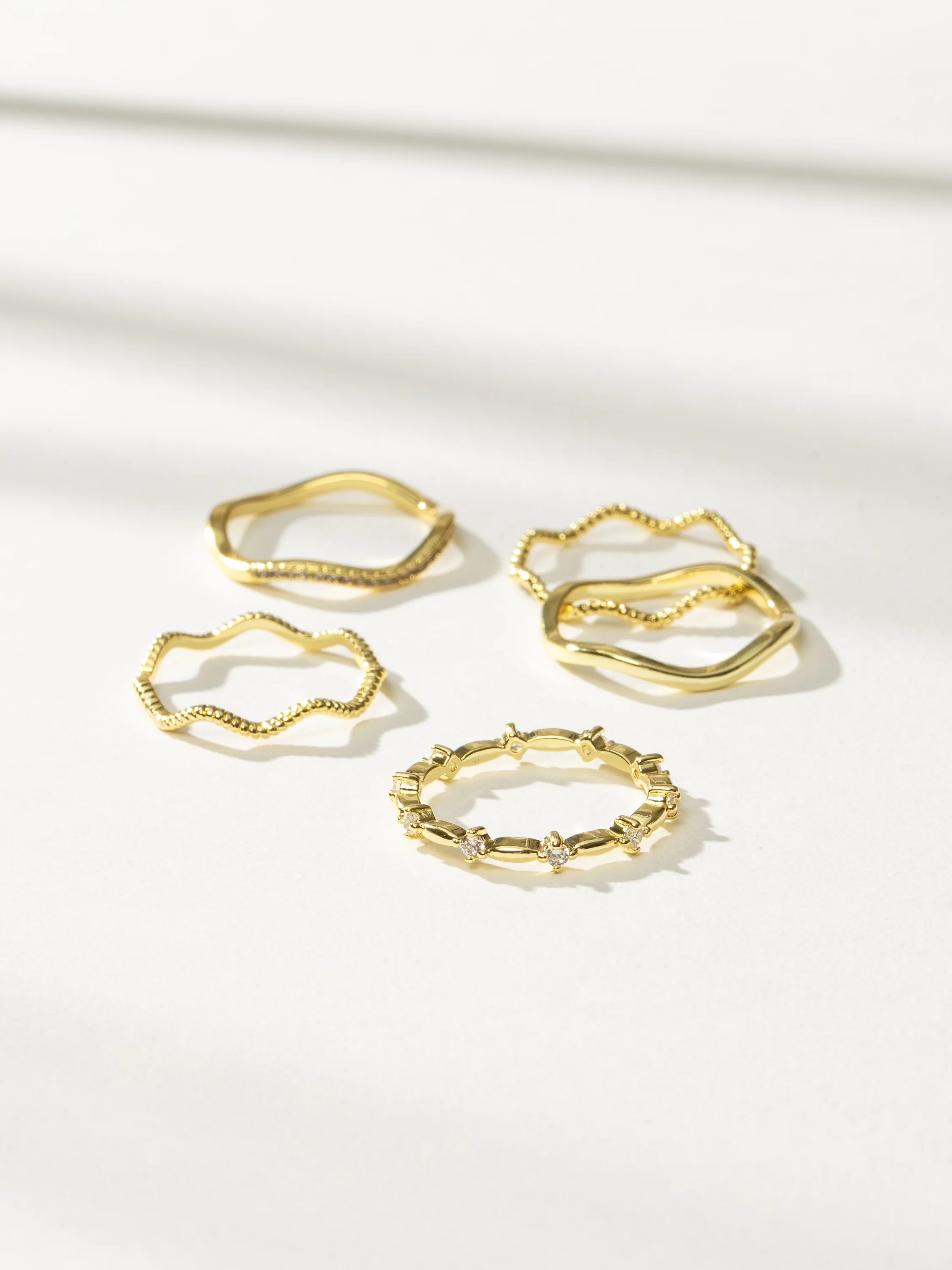 Vintage 5 Layered Ring Set - Image 3