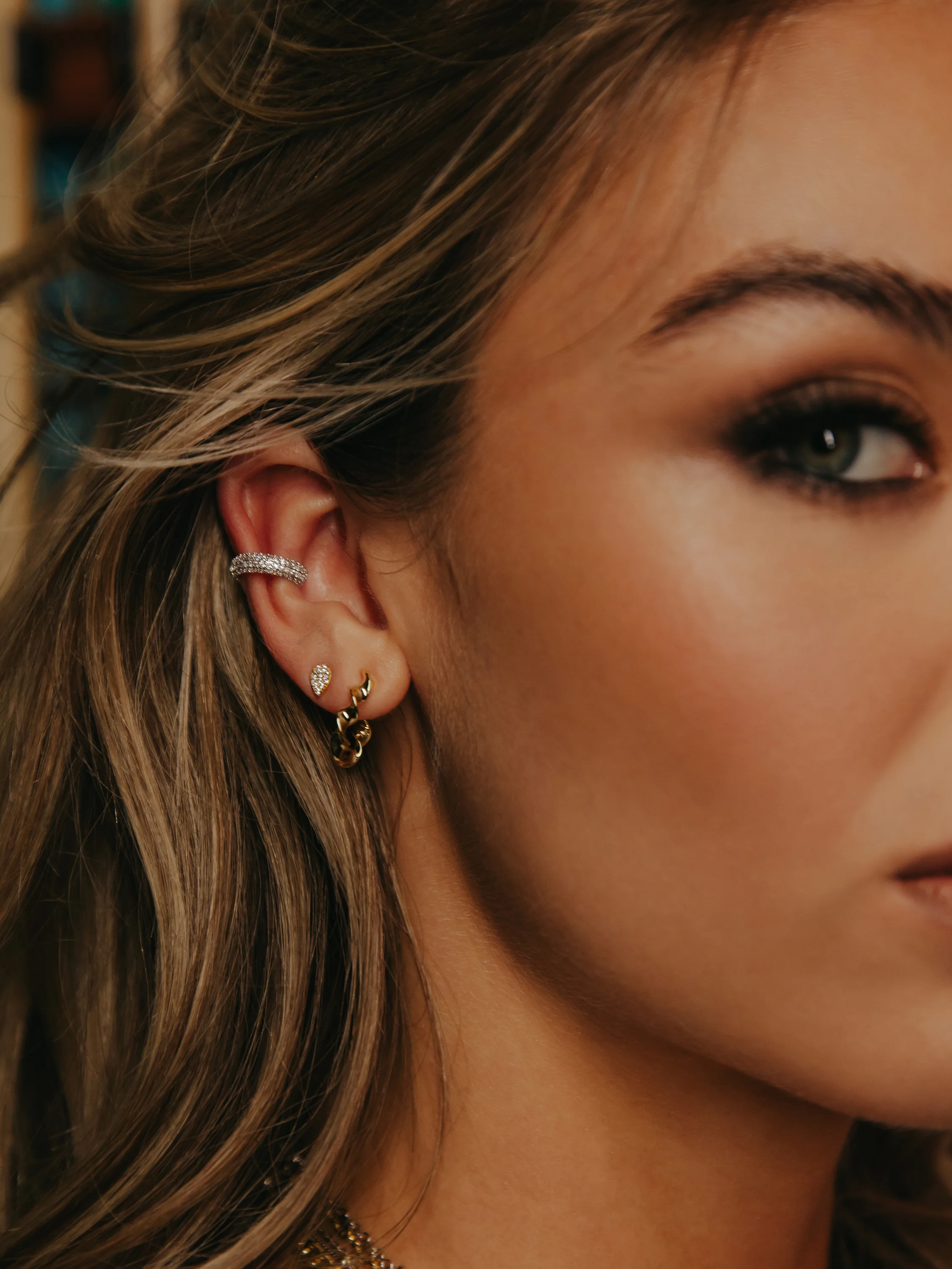 Wishful Pavé Stud Earrings - Image 3